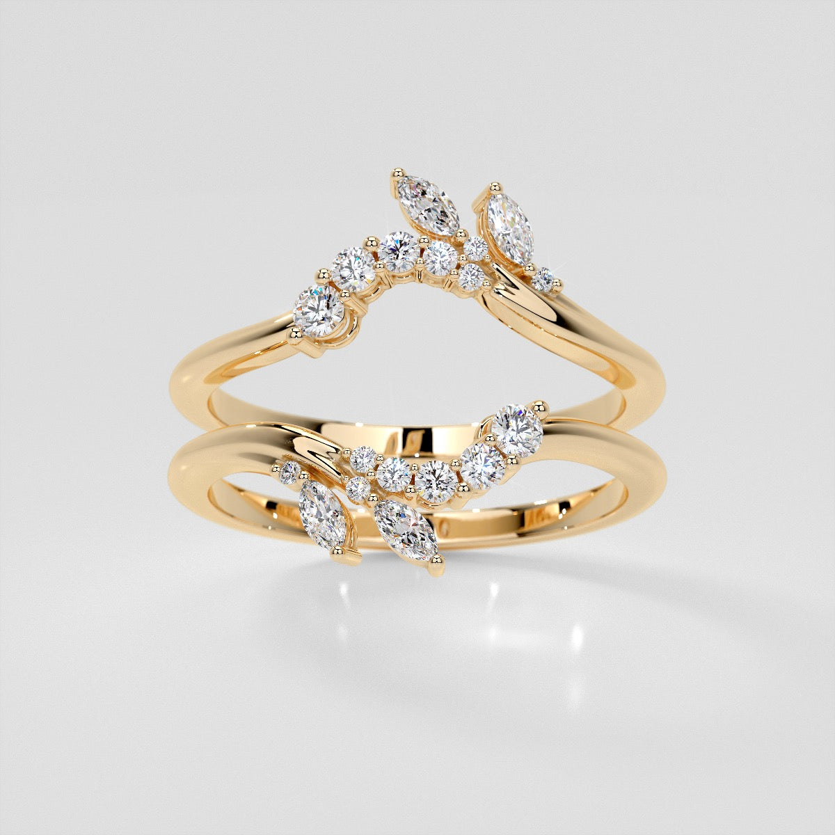 1/5 CTW Lab Grown Diamond Feathered Arc Contour Band Enhancer