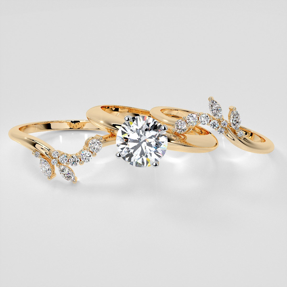 1/5 CTW Lab Grown Diamond Feathered Arc Contour Band Enhancer