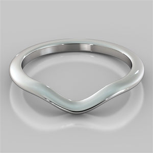 Contoured Wedding Band For Three-Stone Ring
