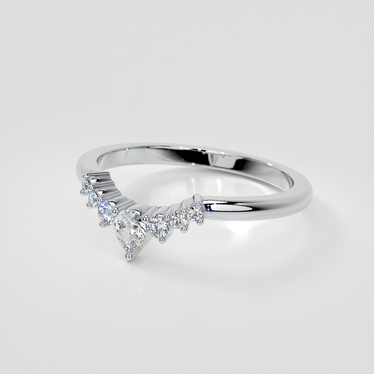 1/4 CTW Lab-Grown Diamond Contour Band