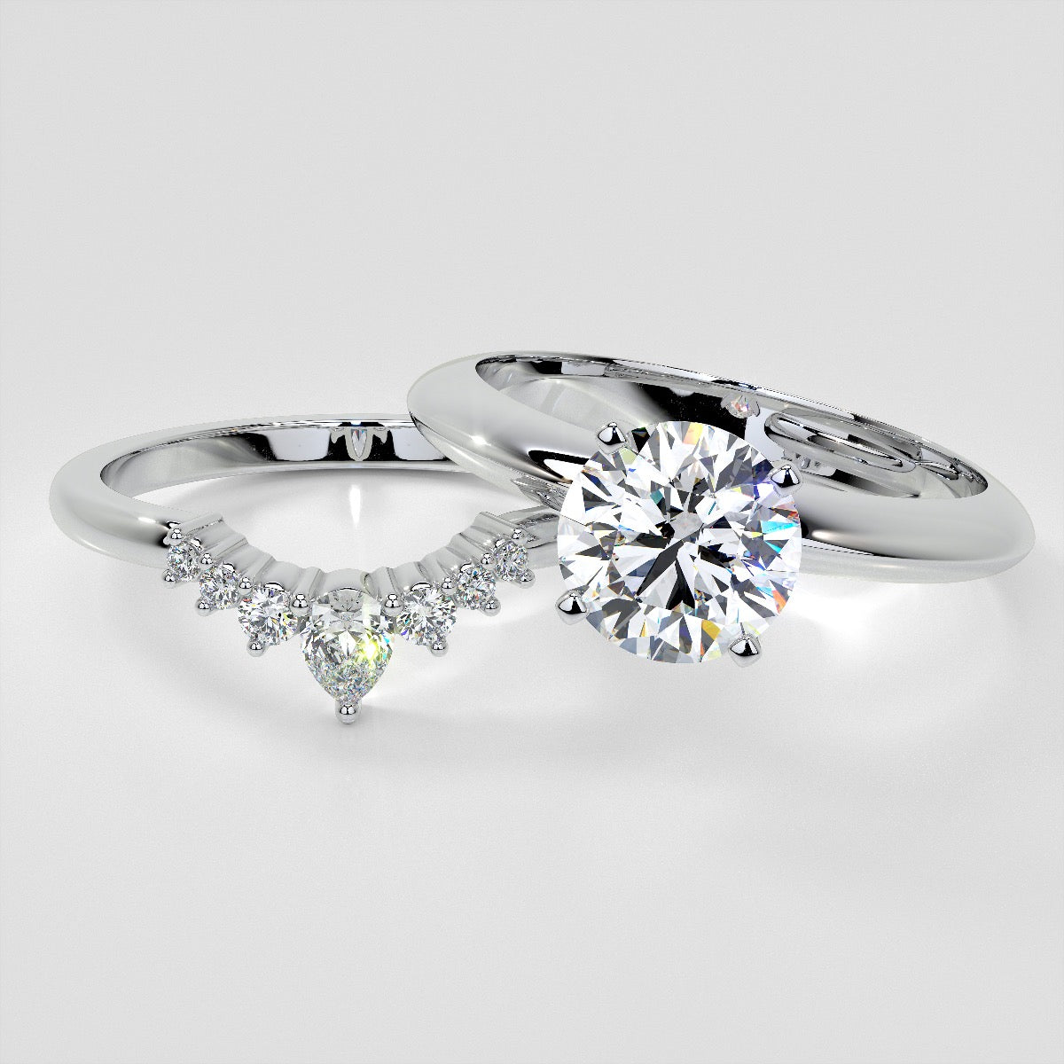 1/4 CTW Lab-Grown Diamond Contour Band