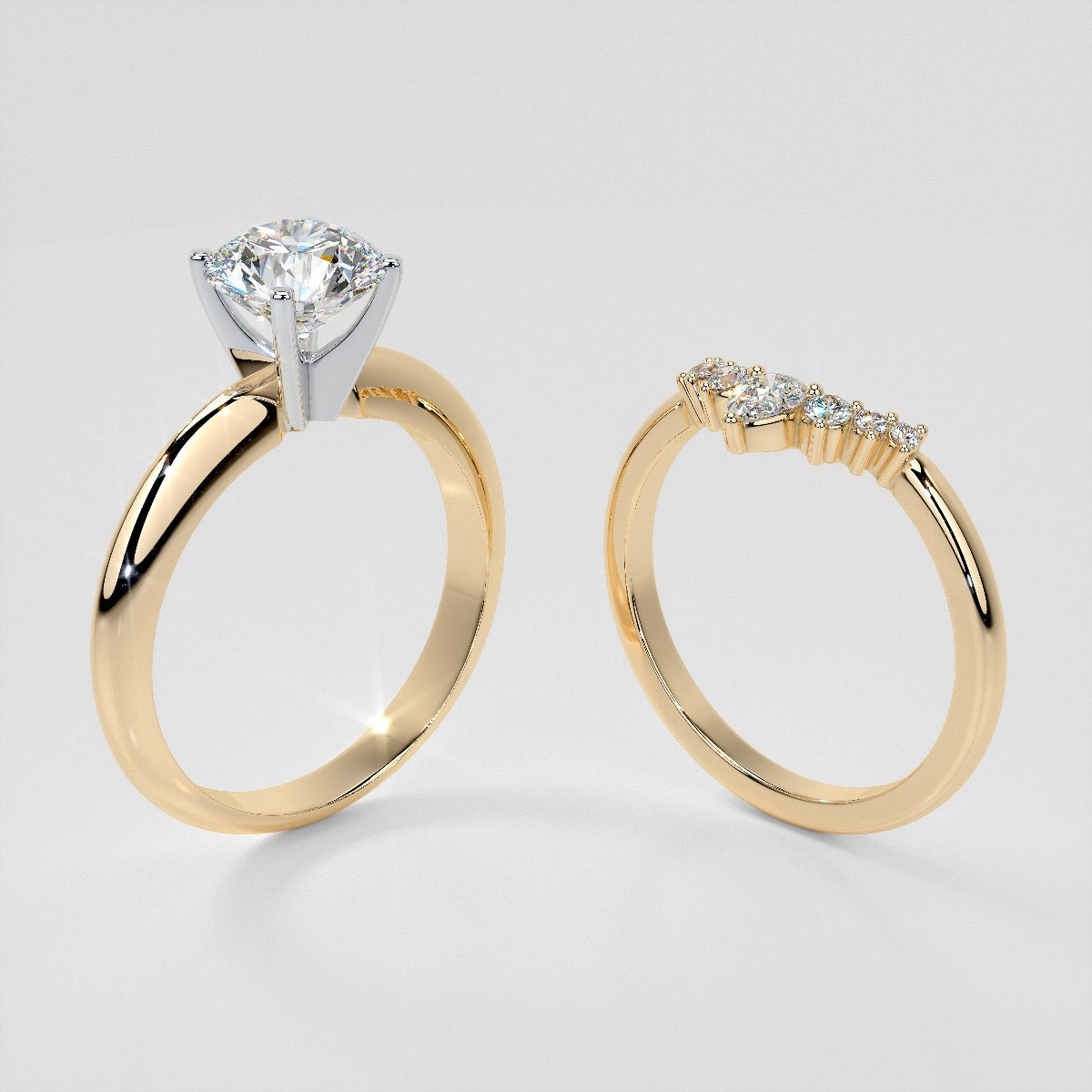 1/4 CTW Lab-Grown Diamond Contour Band