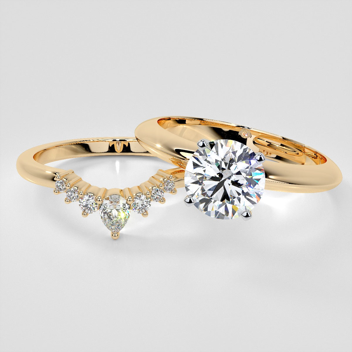 1/4 CTW Lab-Grown Diamond Contour Band