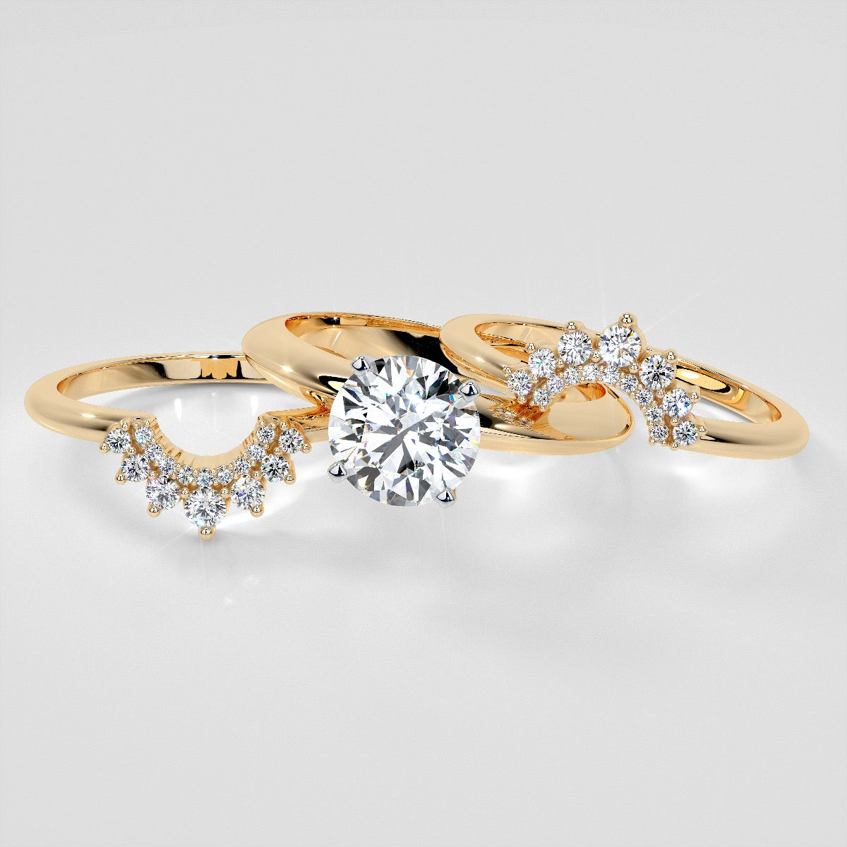 1/4 CTW Lab Grown Diamond Pointed Crown Ring Enhancer Band