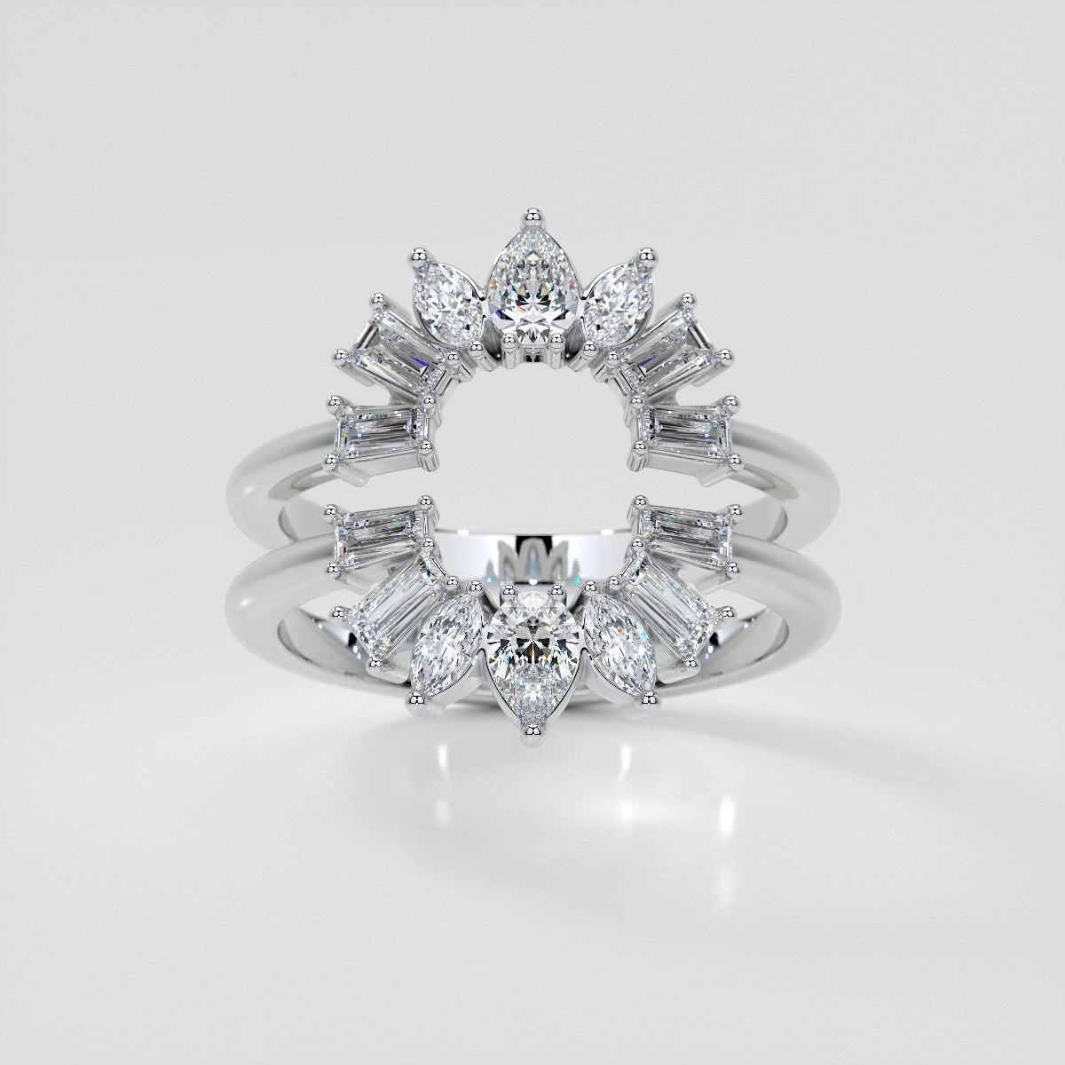 ½ CTW Lab Grown Diamond Rays of Light Contour Band Enhancer