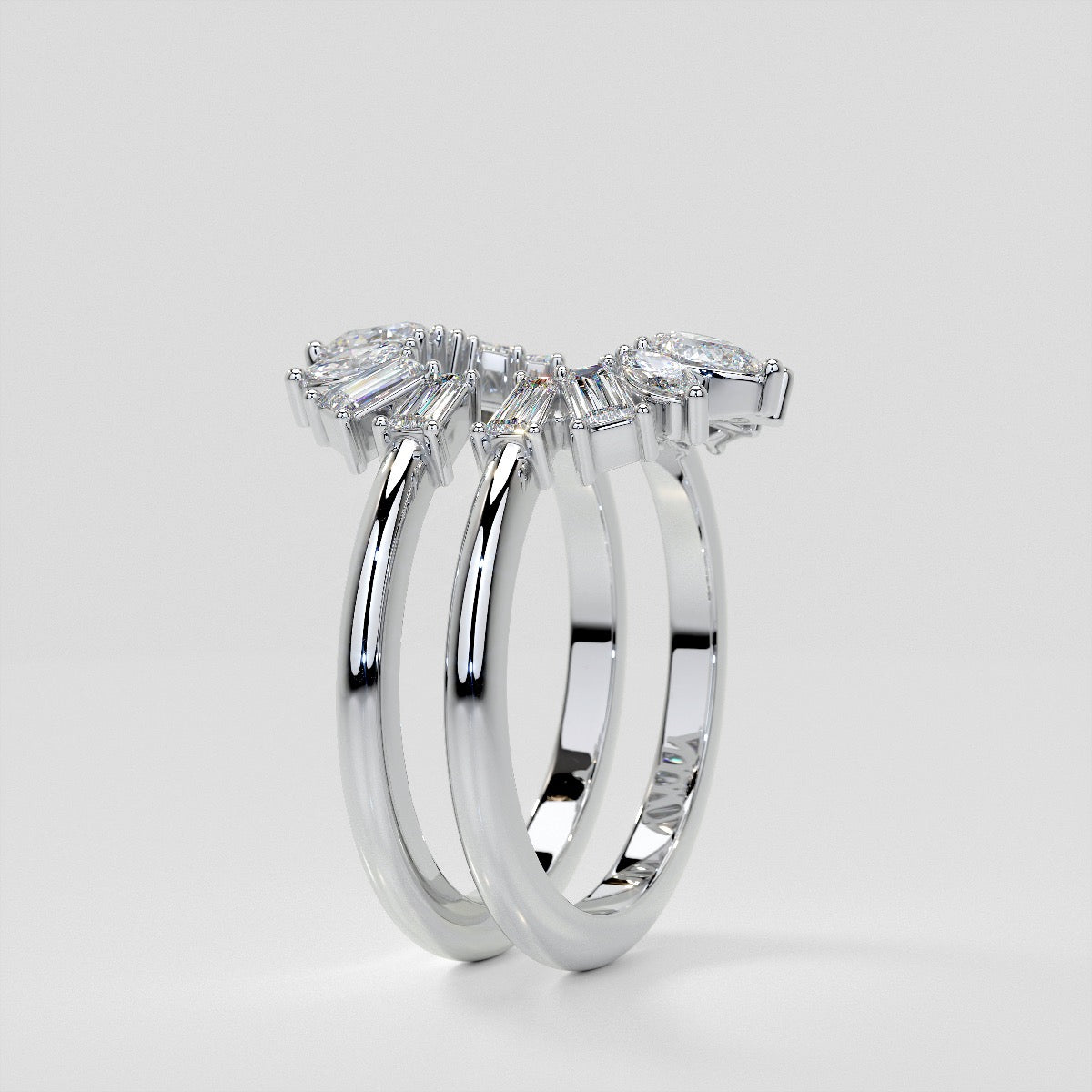 ½ CTW Lab Grown Diamond Rays of Light Contour Band Enhancer