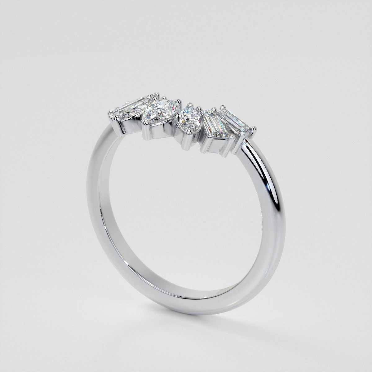 ½ CTW Lab Grown Diamond Rays of Light Contour Band Enhancer