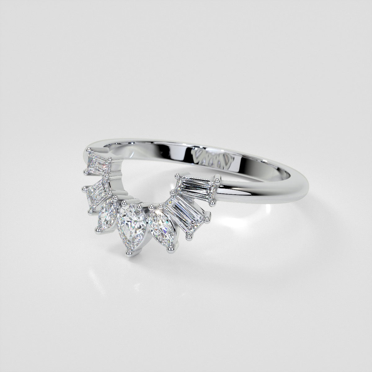 ½ CTW Lab Grown Diamond Rays of Light Contour Band Enhancer