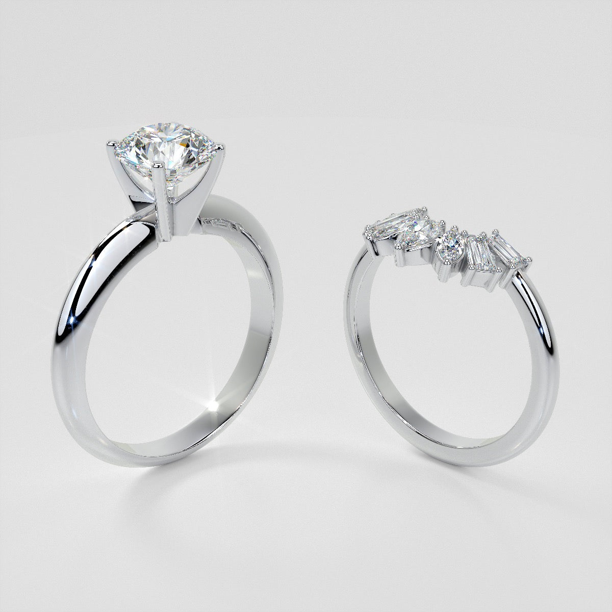 ½ CTW Lab Grown Diamond Rays of Light Contour Band Enhancer