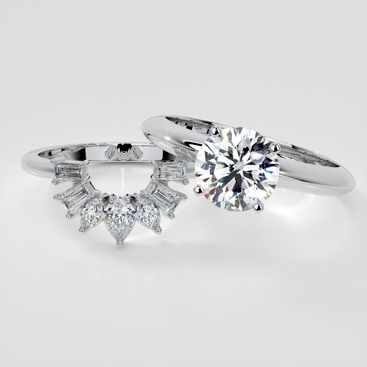 ½ CTW Lab Grown Diamond Rays of Light Contour Band Enhancer