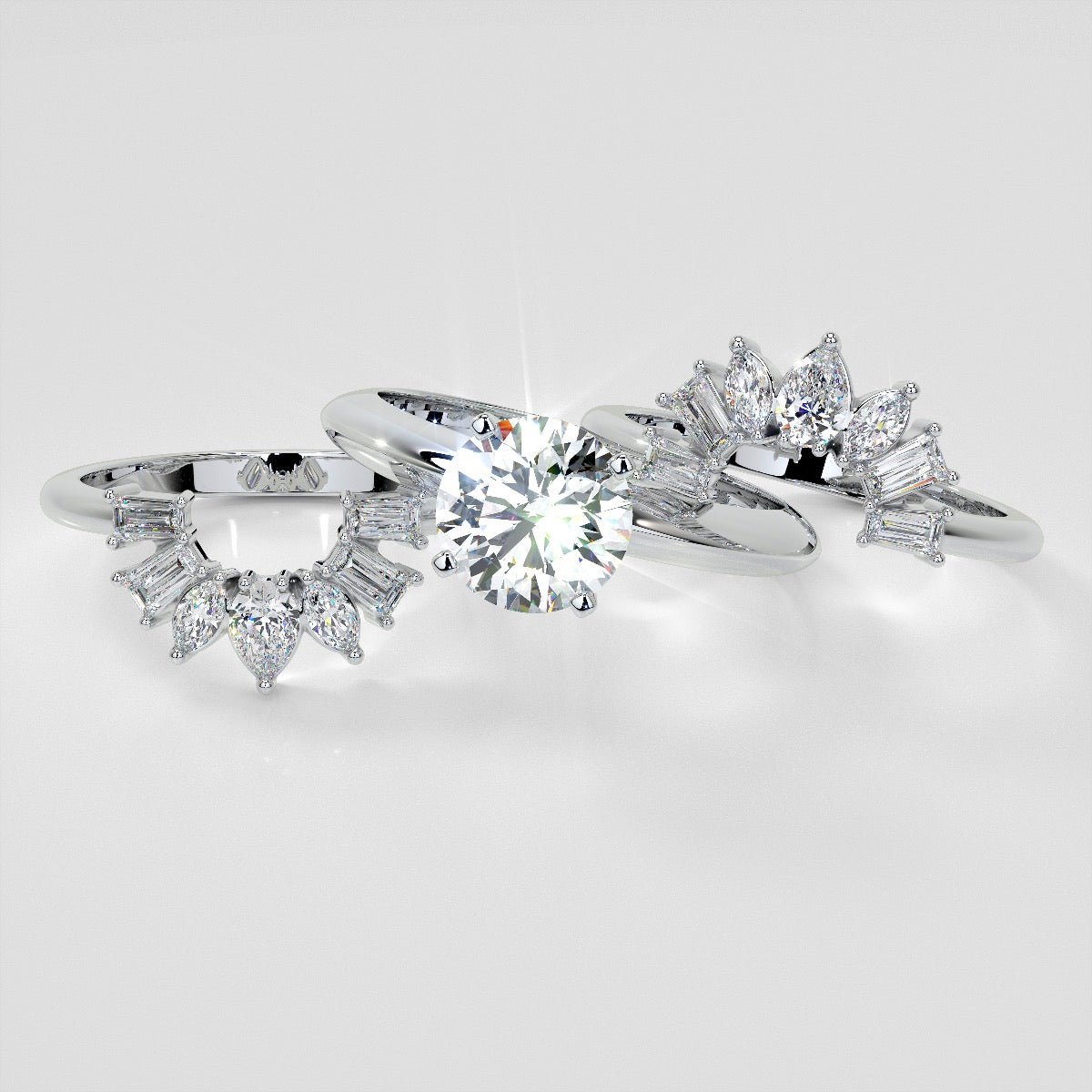 ½ CTW Lab Grown Diamond Rays of Light Contour Band Enhancer