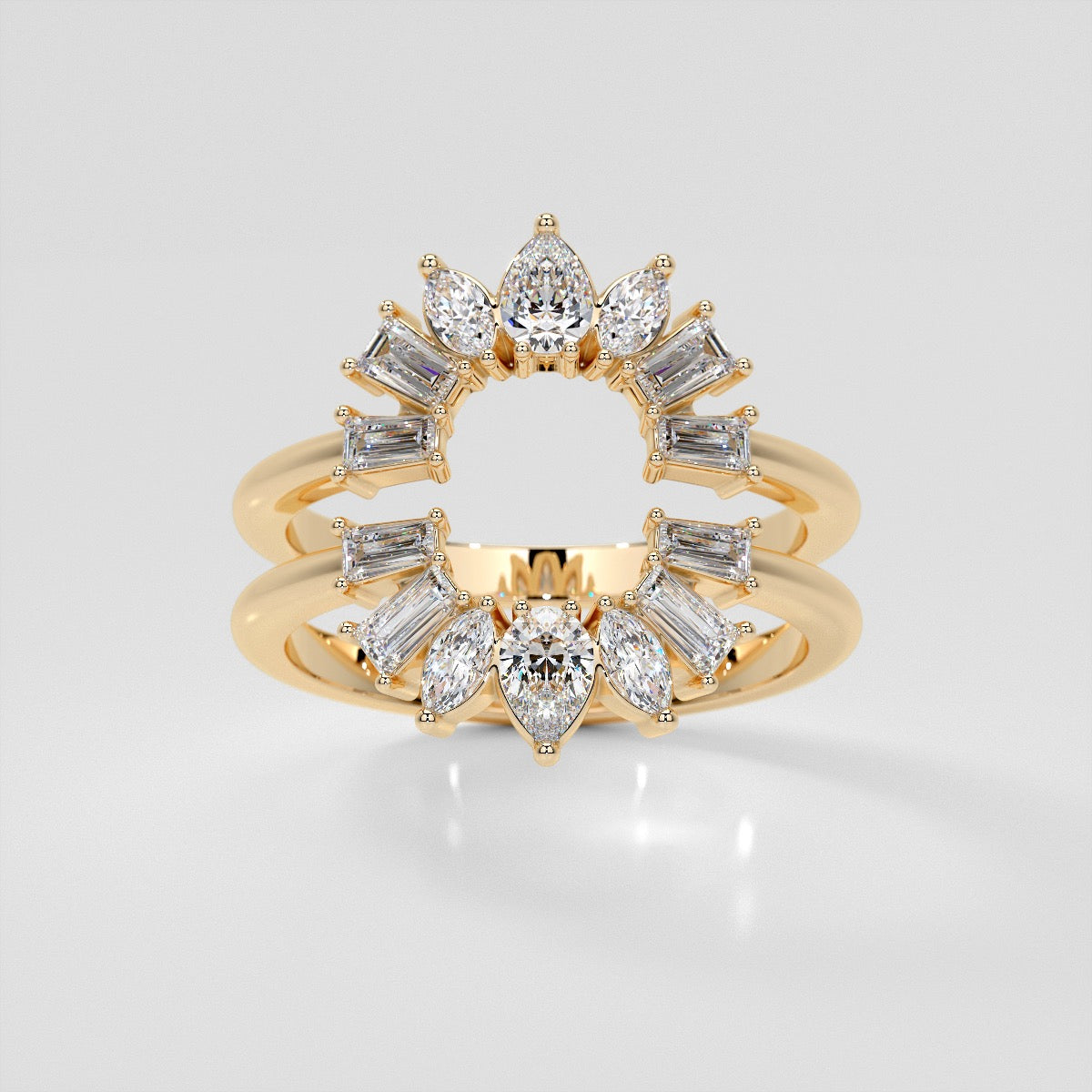 ½ CTW Lab Grown Diamond Rays of Light Contour Band Enhancer