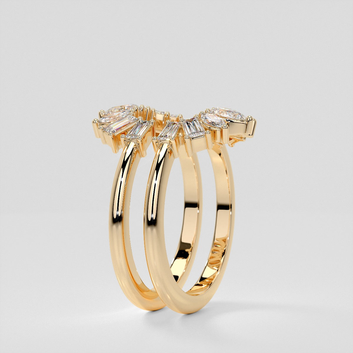 ½ CTW Lab Grown Diamond Rays of Light Contour Band Enhancer