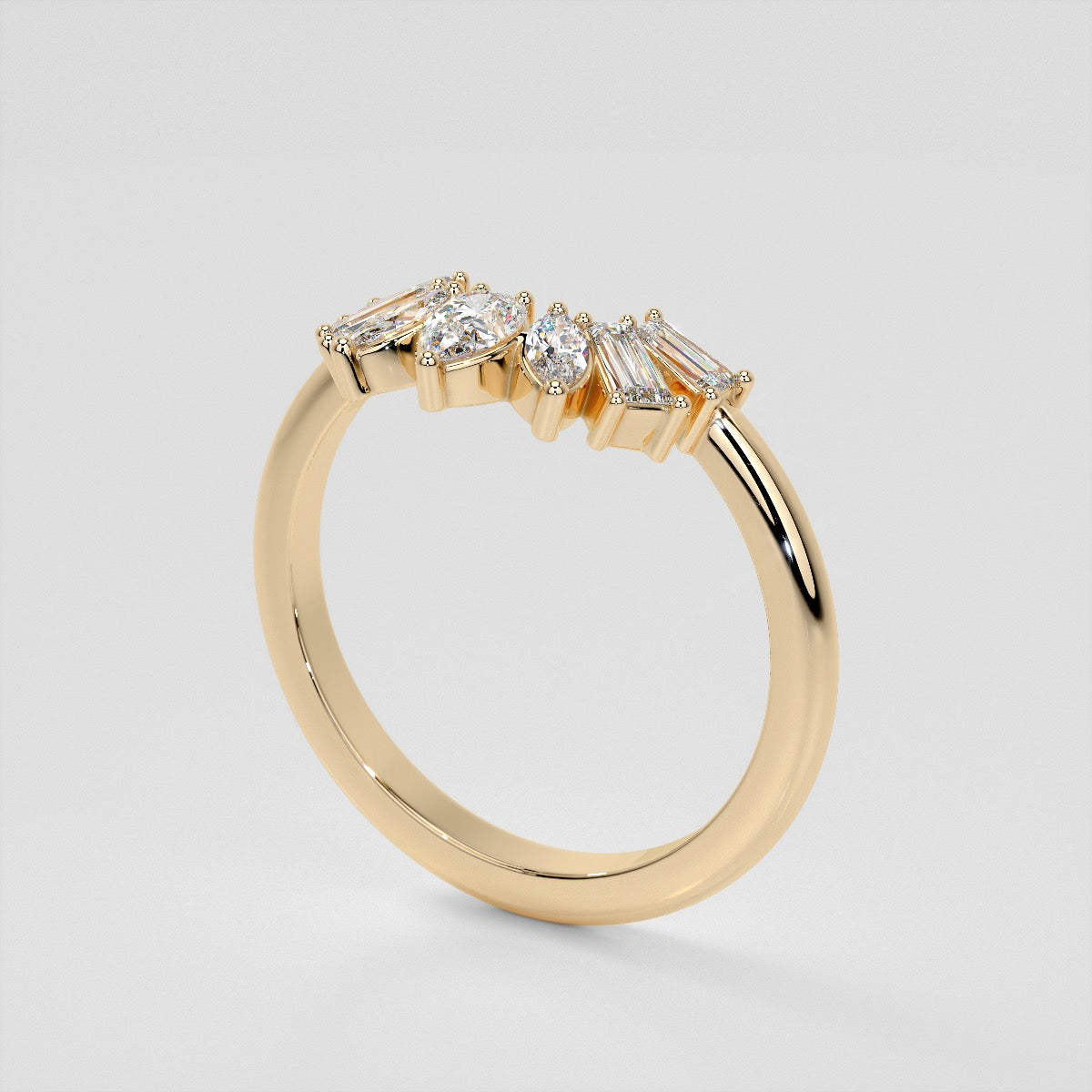 ½ CTW Lab Grown Diamond Rays of Light Contour Band Enhancer