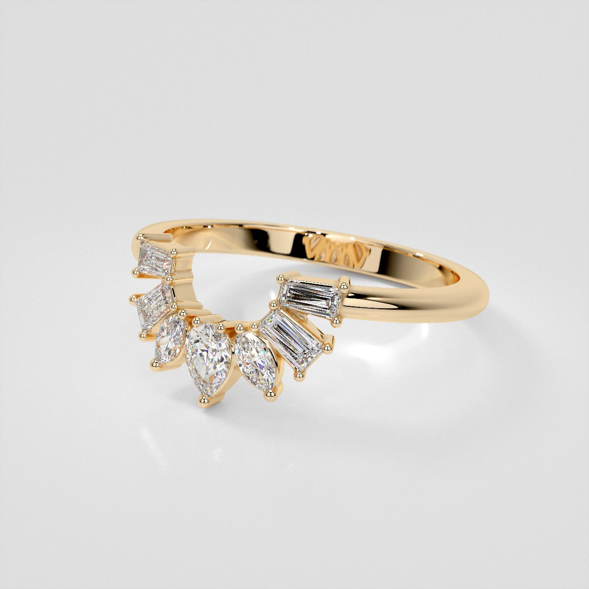 ½ CTW Lab Grown Diamond Rays of Light Contour Band Enhancer