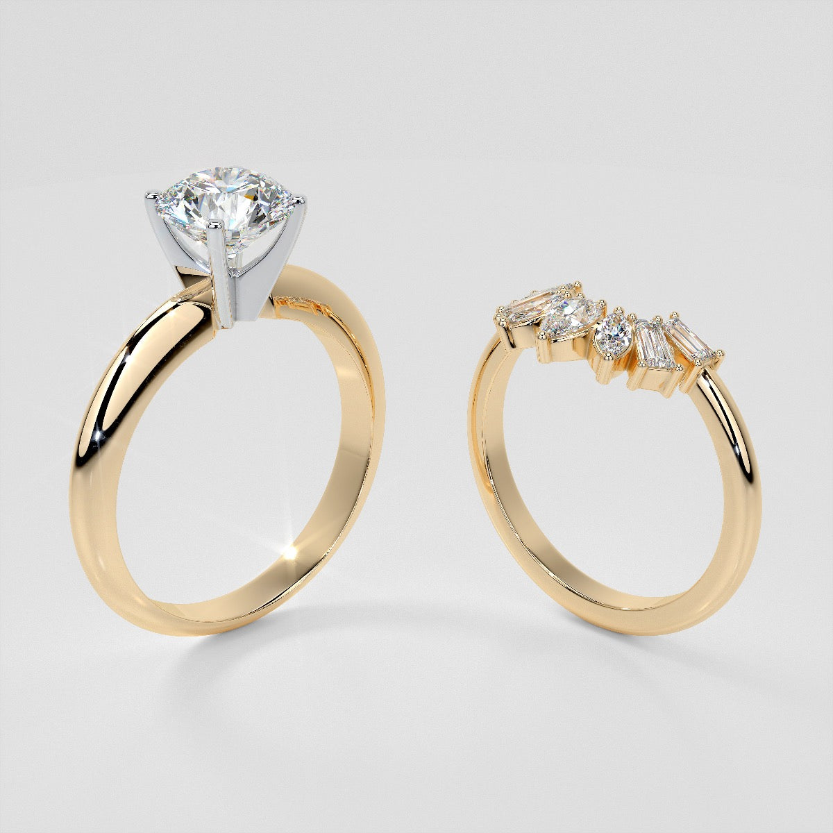 ½ CTW Lab Grown Diamond Rays of Light Contour Band Enhancer