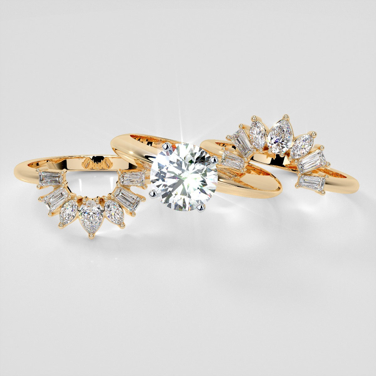 ½ CTW Lab Grown Diamond Rays of Light Contour Band Enhancer