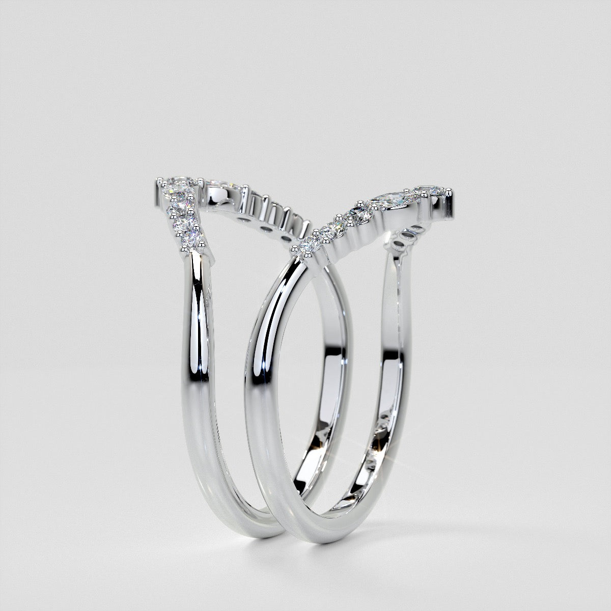 1/5 CTW Lab-Grown Diamond Contour Band