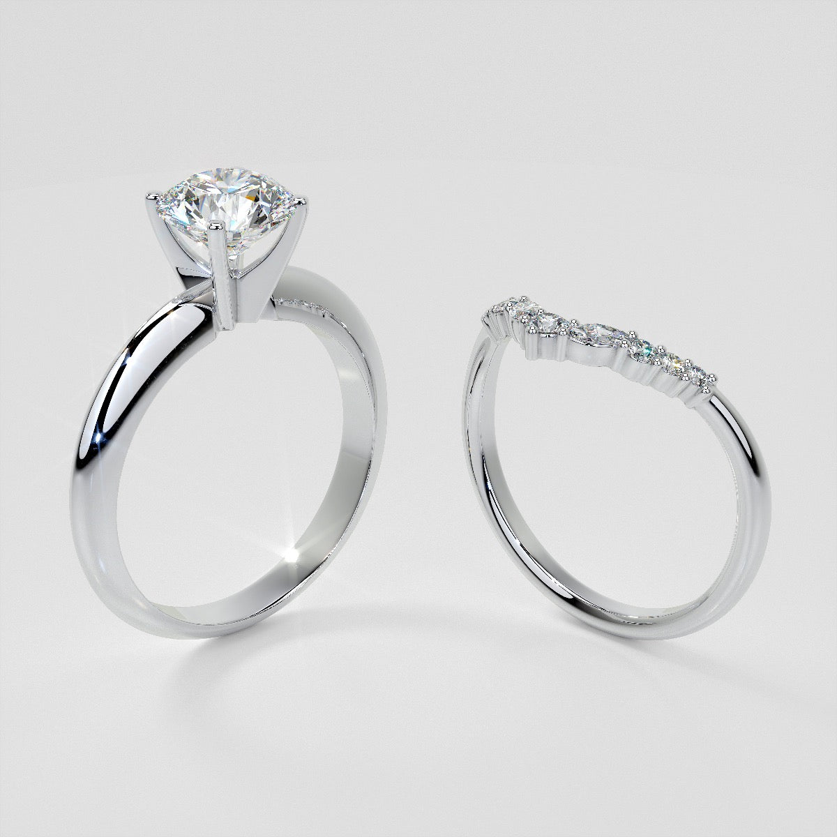 1/5 CTW Lab-Grown Diamond Contour Band