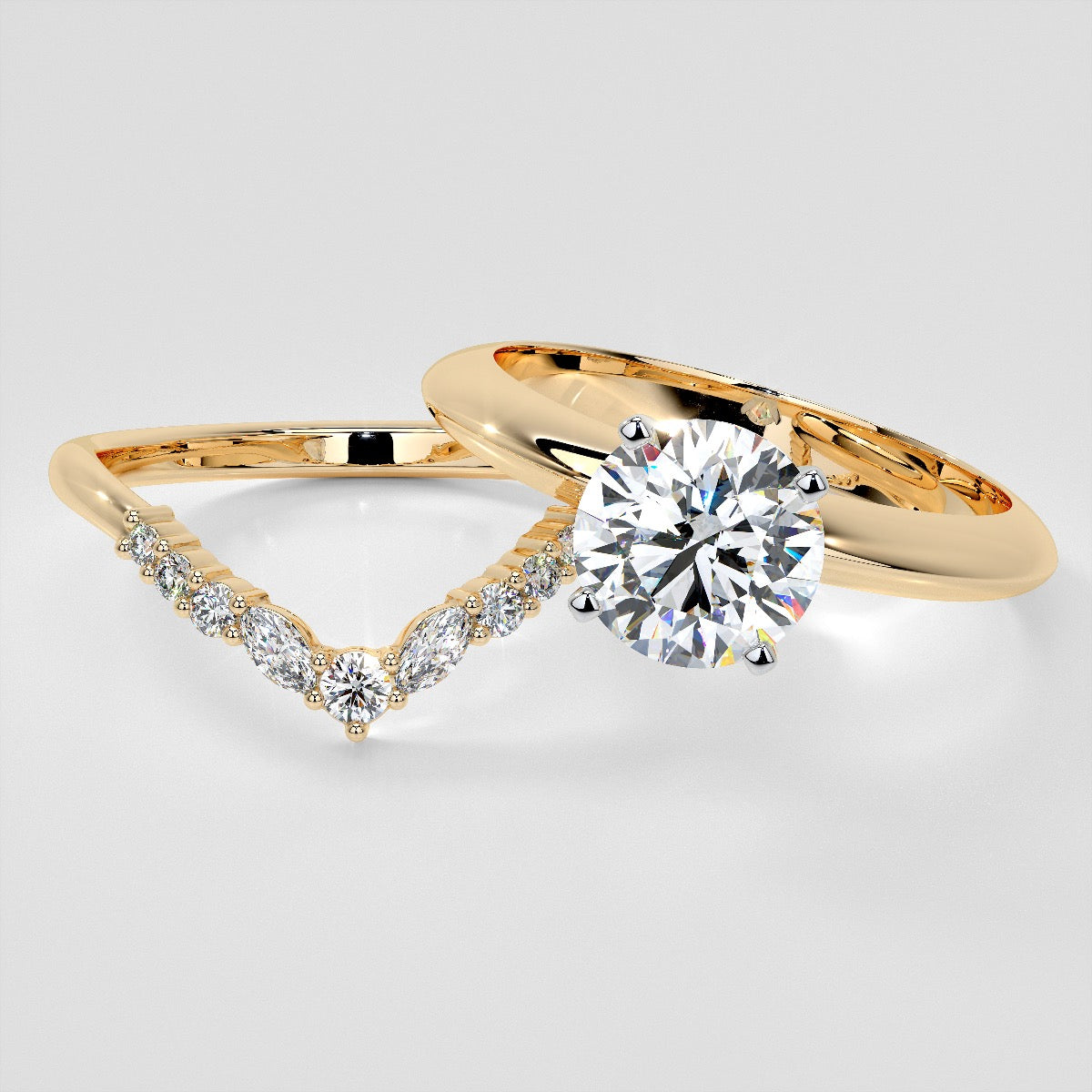 1/5 CTW Lab-Grown Diamond Contour Band