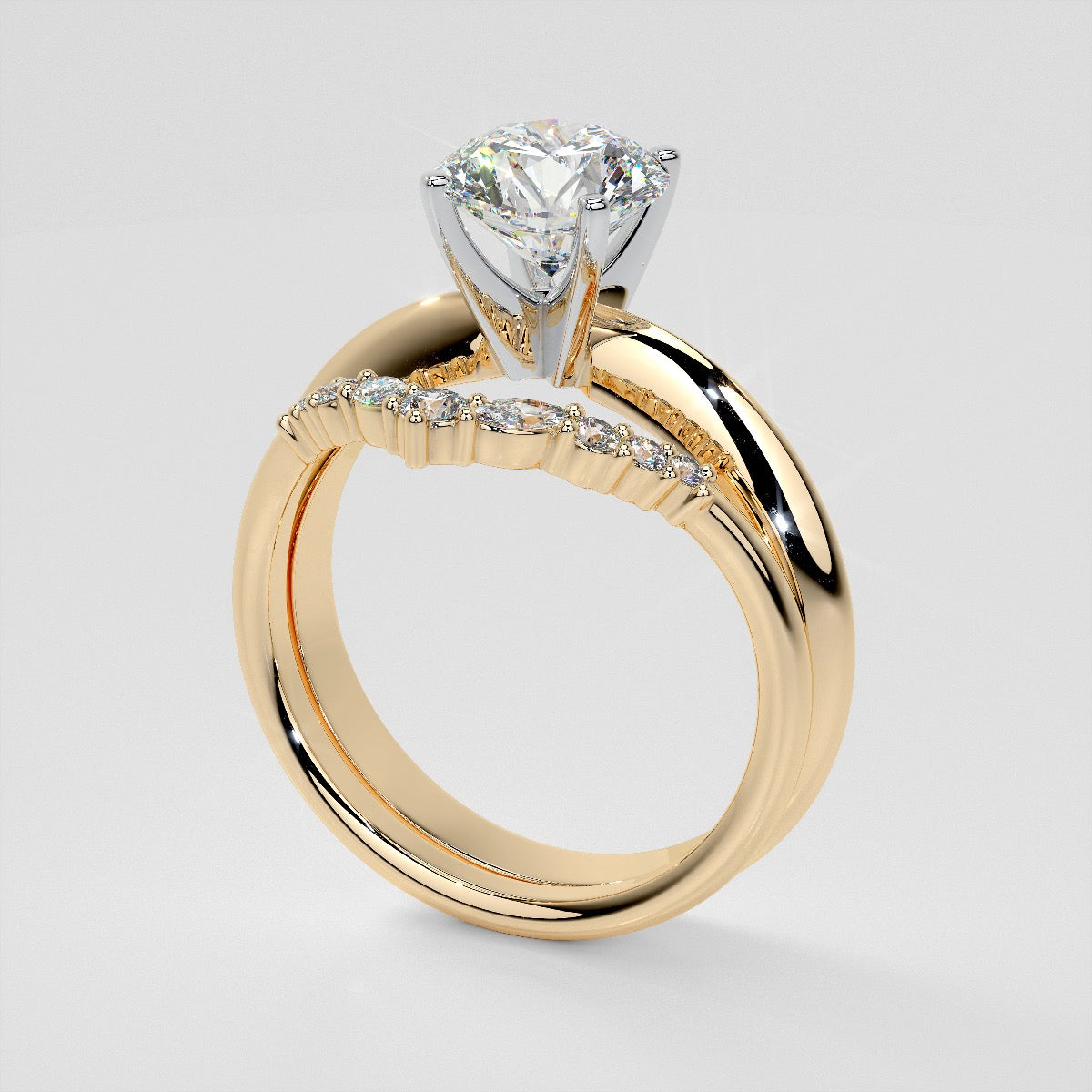 1/5 CTW Lab-Grown Diamond Contour Band