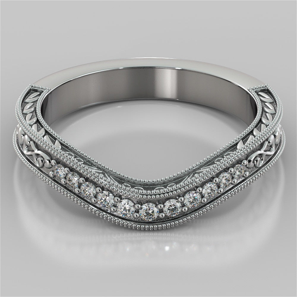 1.5Ct Cushion Cut Lab Grown Diamond Filigree Engagement Ring
