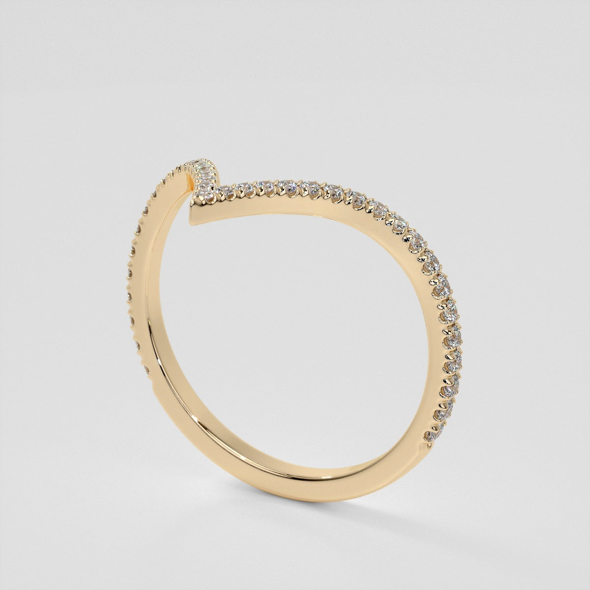 ¼ CTW Pointed Contour Lab Grown Diamond Stackable Band