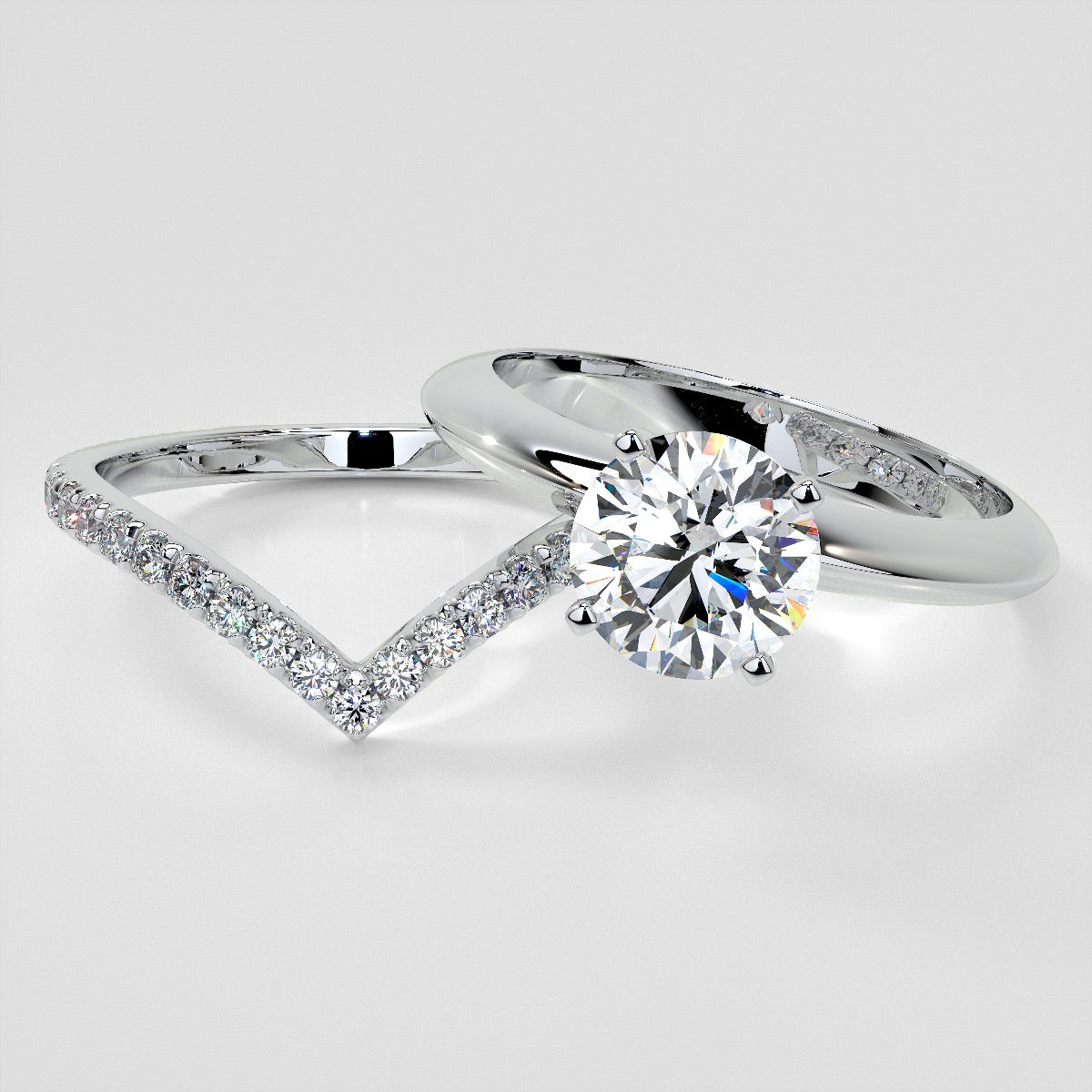 3/8 CTW Lab-Grown Diamond Contour Band