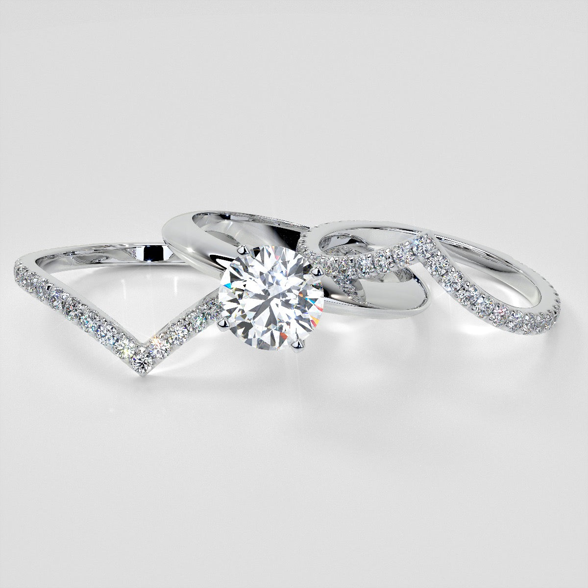 3/8 CTW Lab-Grown Diamond Contour Band