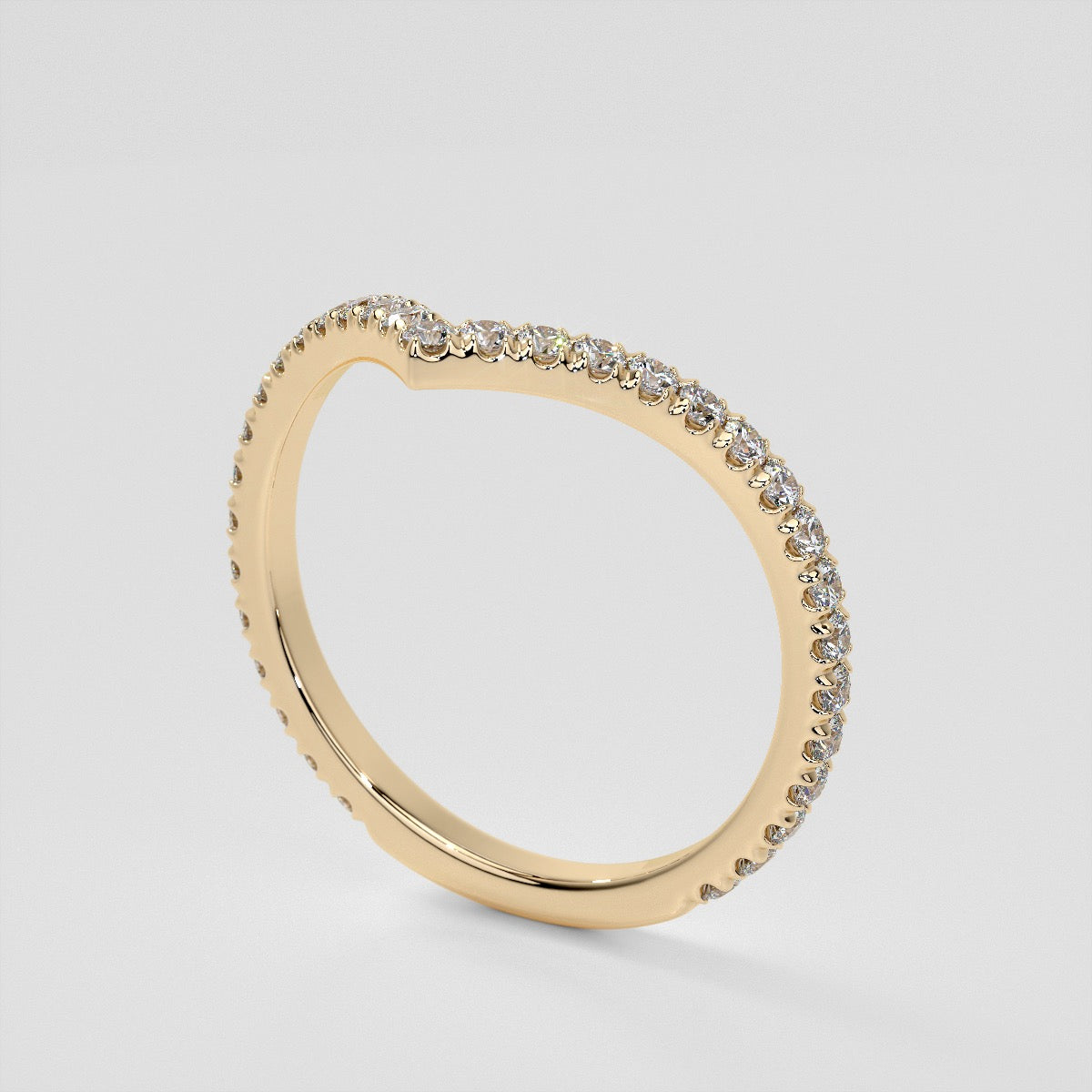 3/8 CTW Lab-Grown Diamond Contour Band