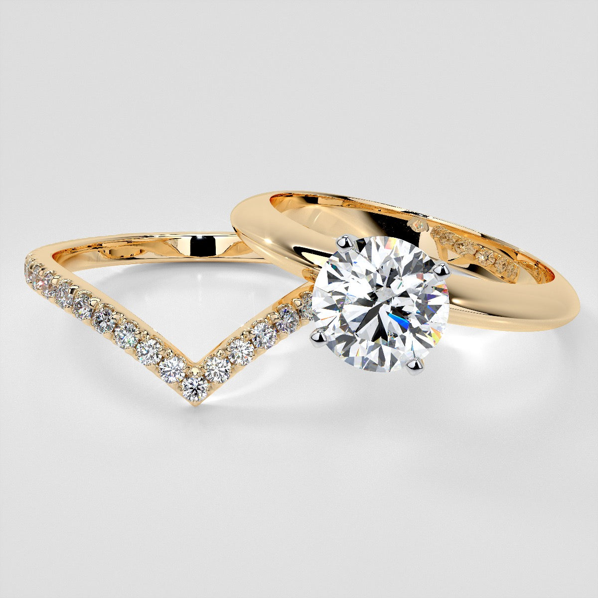 3/8 CTW Lab-Grown Diamond Contour Band