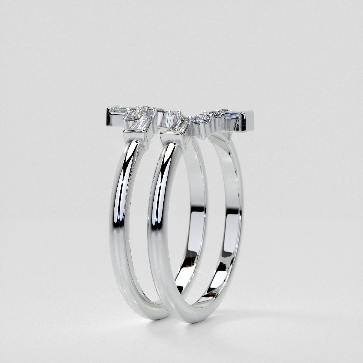 1/5 CTW Elegant Geometric Lab Grown Diamond Band
