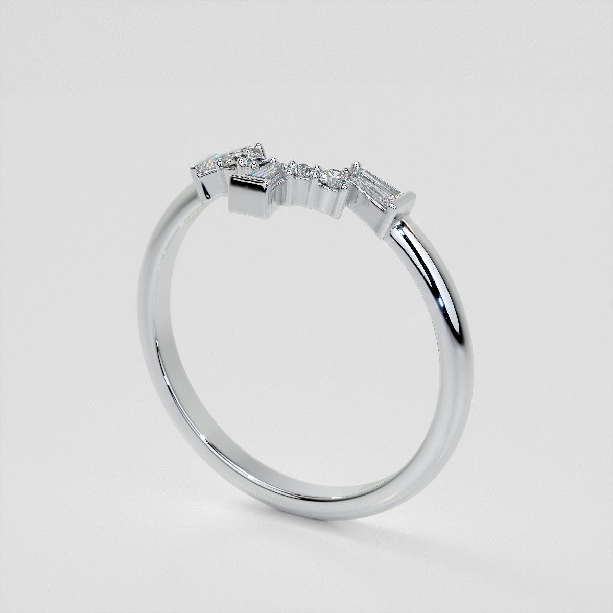 1/5 CTW Elegant Geometric Lab Grown Diamond Band