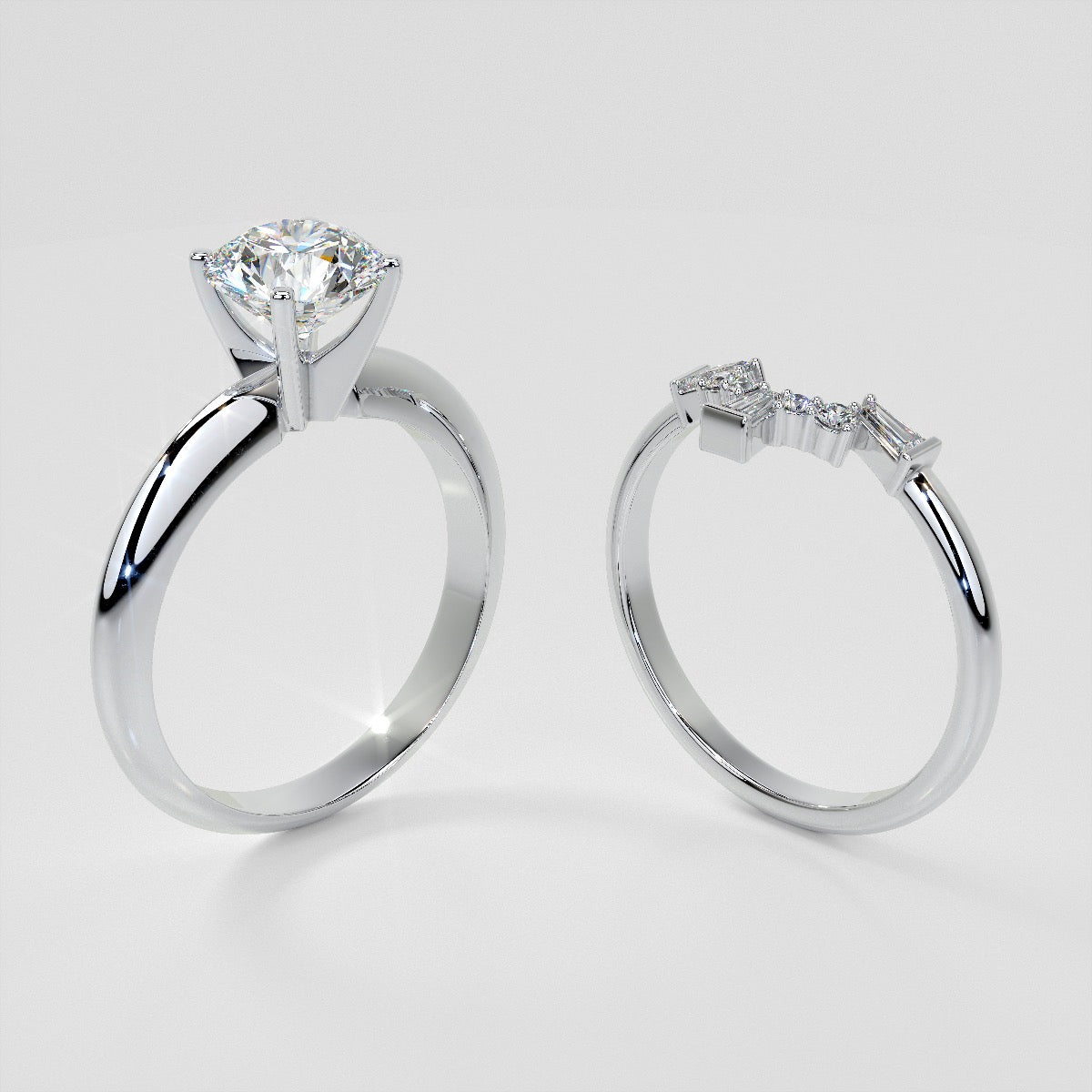 1/5 CTW Elegant Geometric Lab Grown Diamond Band