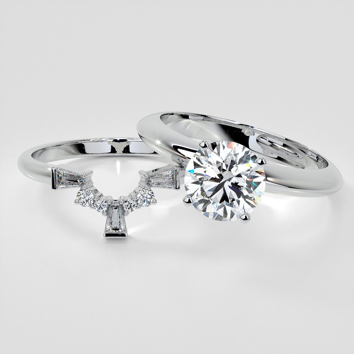1/5 CTW Elegant Geometric Lab Grown Diamond Band