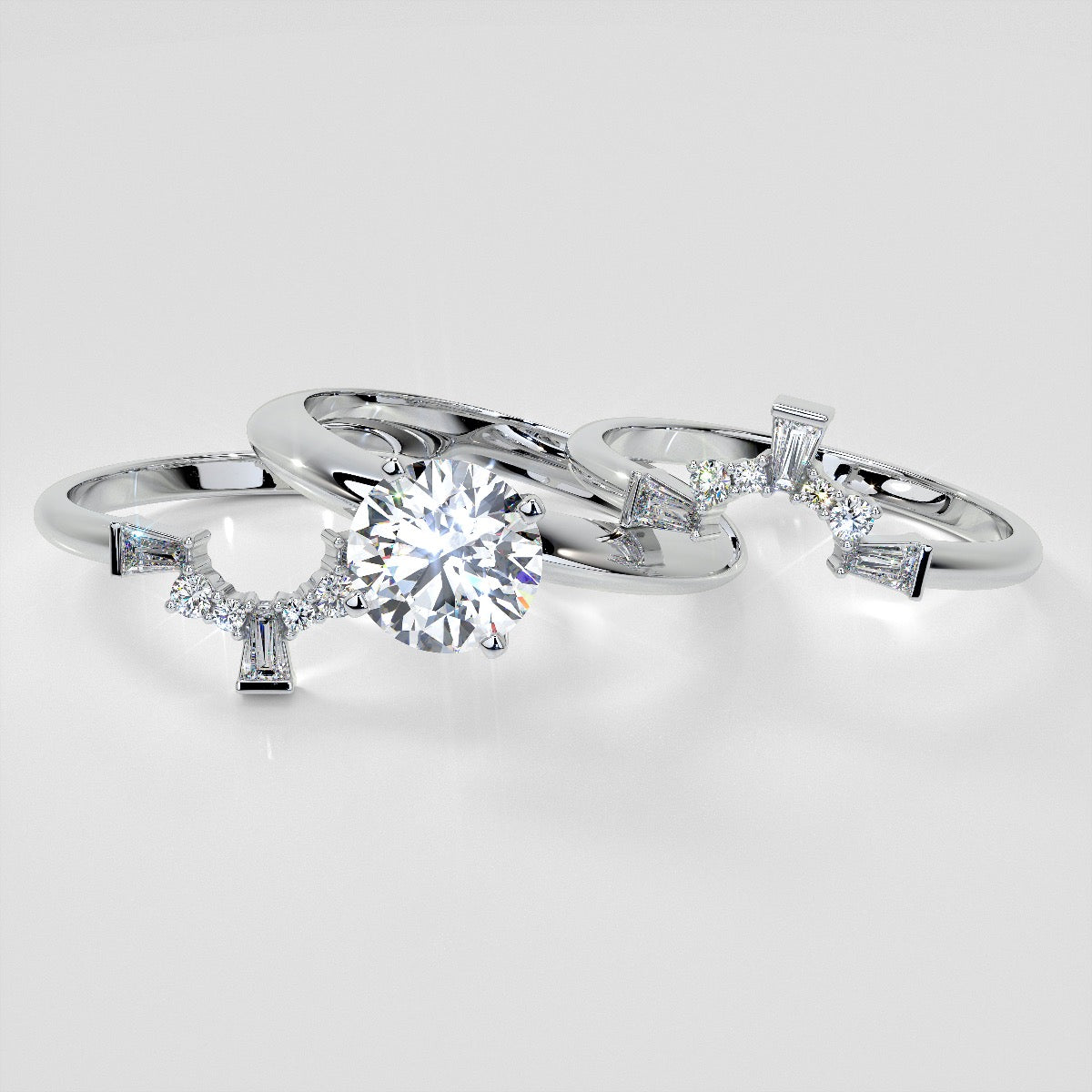 1/5 CTW Elegant Geometric Lab Grown Diamond Band