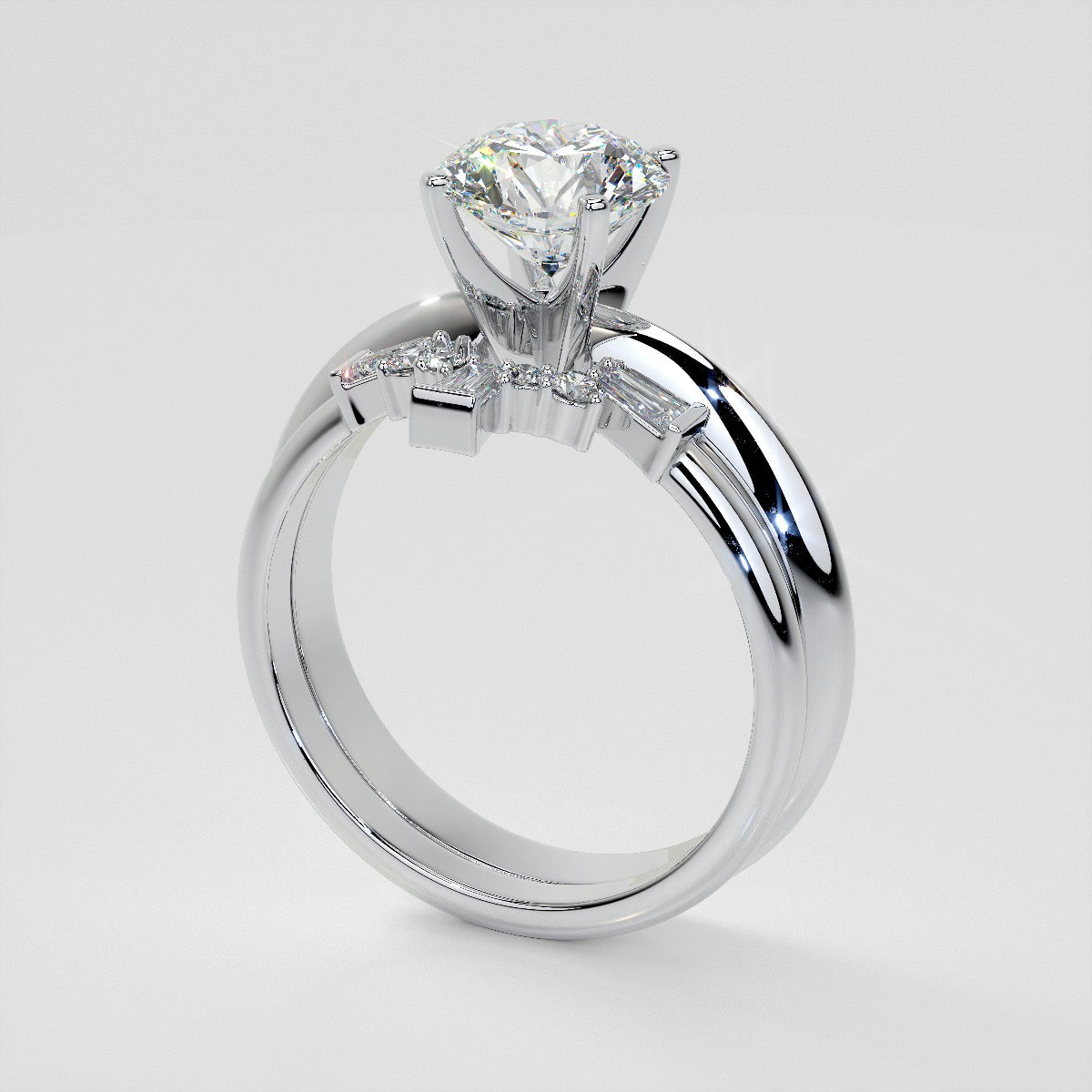 1/5 CTW Elegant Geometric Lab Grown Diamond Band