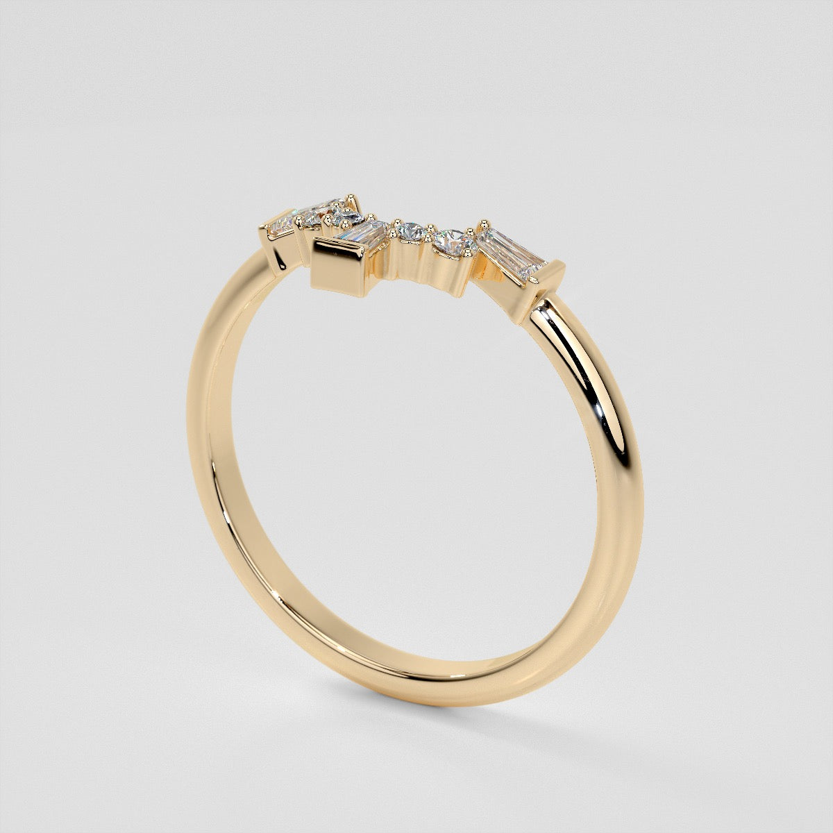 1/5 CTW Elegant Geometric Lab Grown Diamond Band