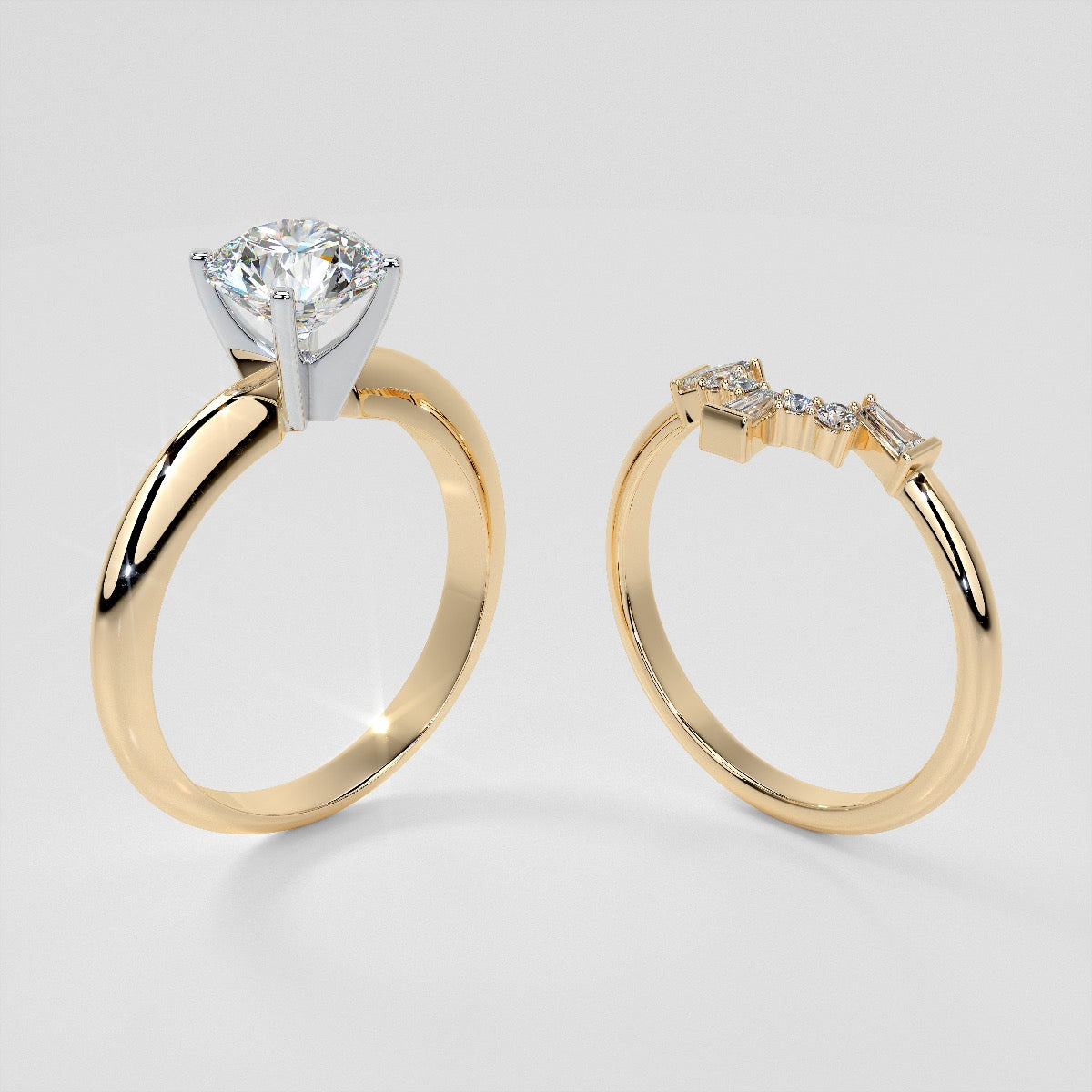 1/5 CTW Elegant Geometric Lab Grown Diamond Band
