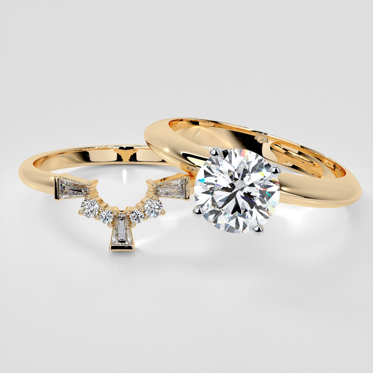 1/5 CTW Elegant Geometric Lab Grown Diamond Band