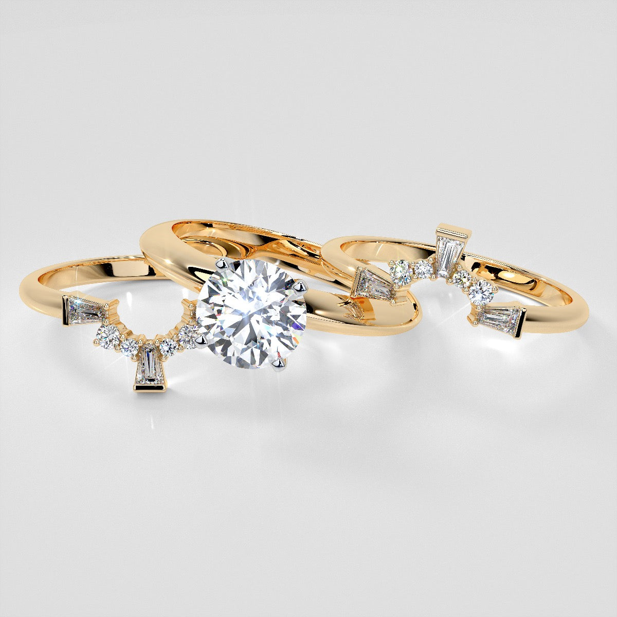 1/5 CTW Elegant Geometric Lab Grown Diamond Band