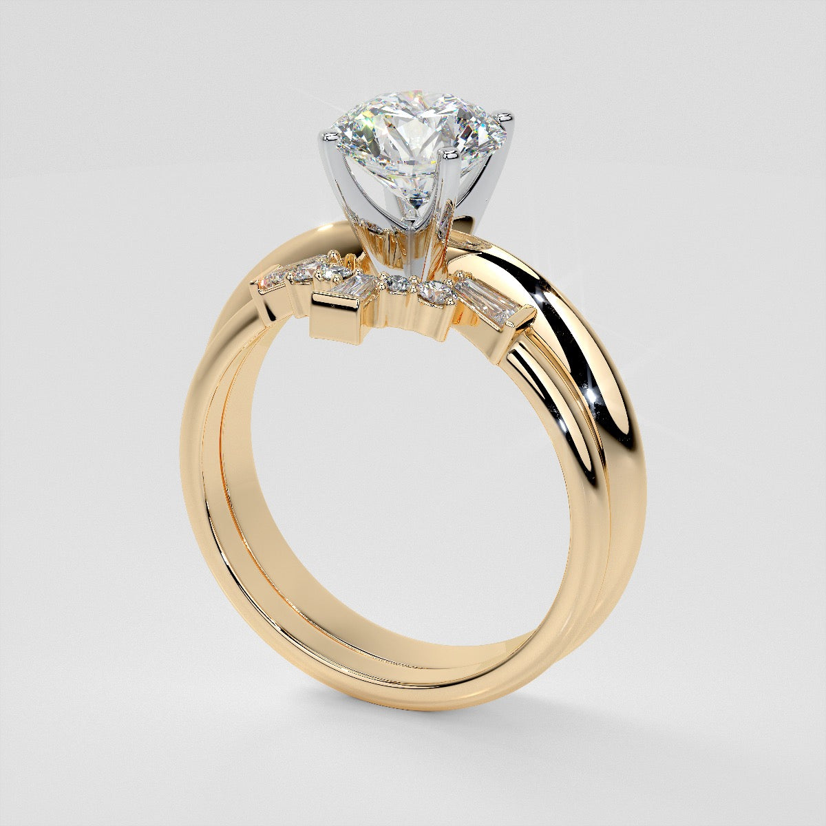 1/5 CTW Elegant Geometric Lab Grown Diamond Band