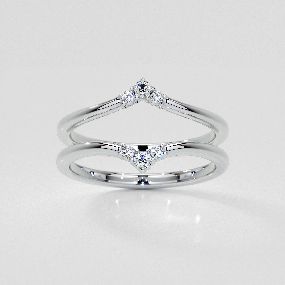 Small Arch Lab Grown Diamond Band .06 CTW
