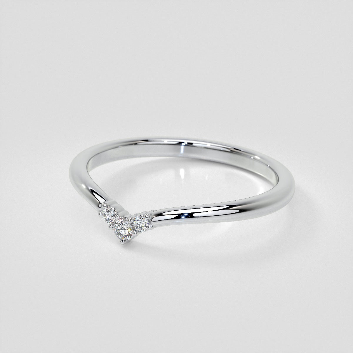 Small Arch Lab Grown Diamond Band .06 CTW