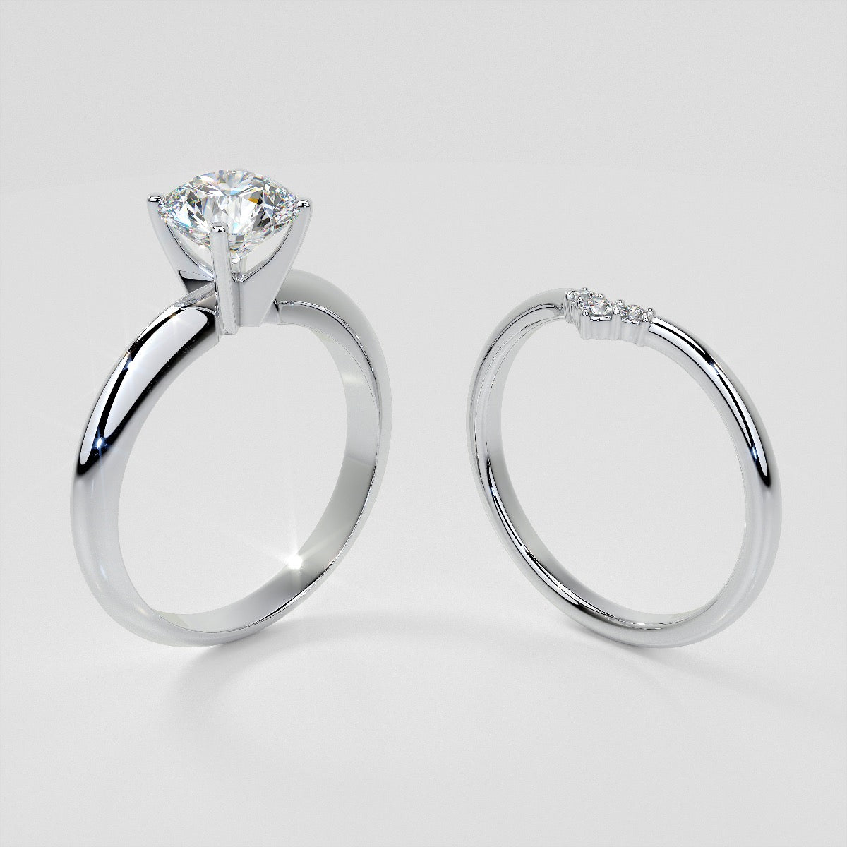 Small Arch Lab Grown Diamond Band .06 CTW