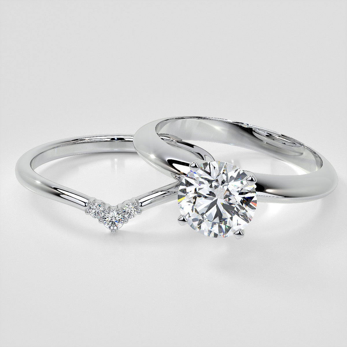 Small Arch Lab Grown Diamond Band .06 CTW