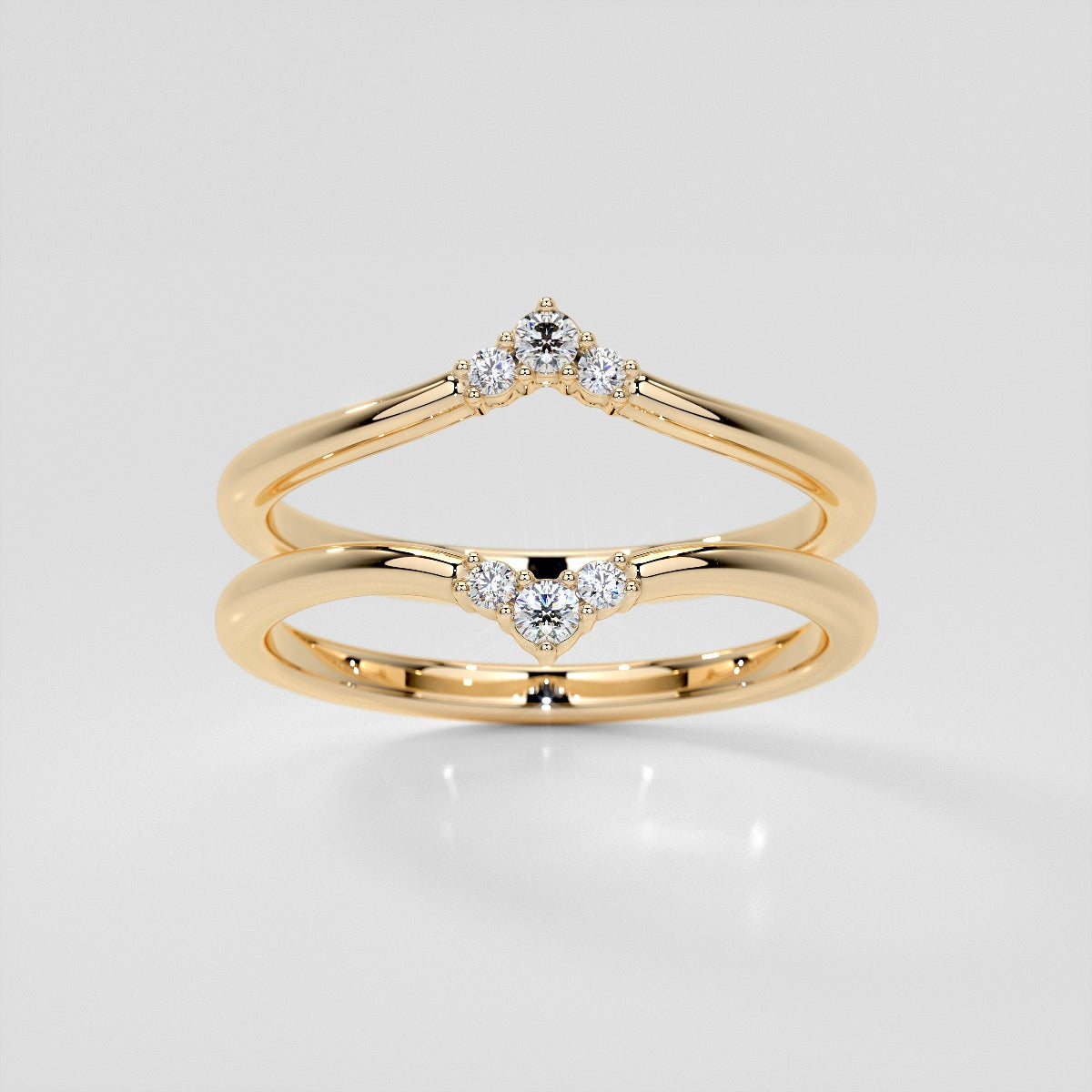 Small Arch Lab Grown Diamond Band .06 CTW
