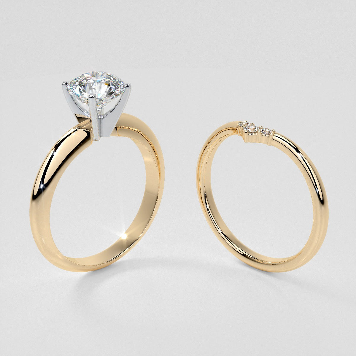 Small Arch Lab Grown Diamond Band .06 CTW