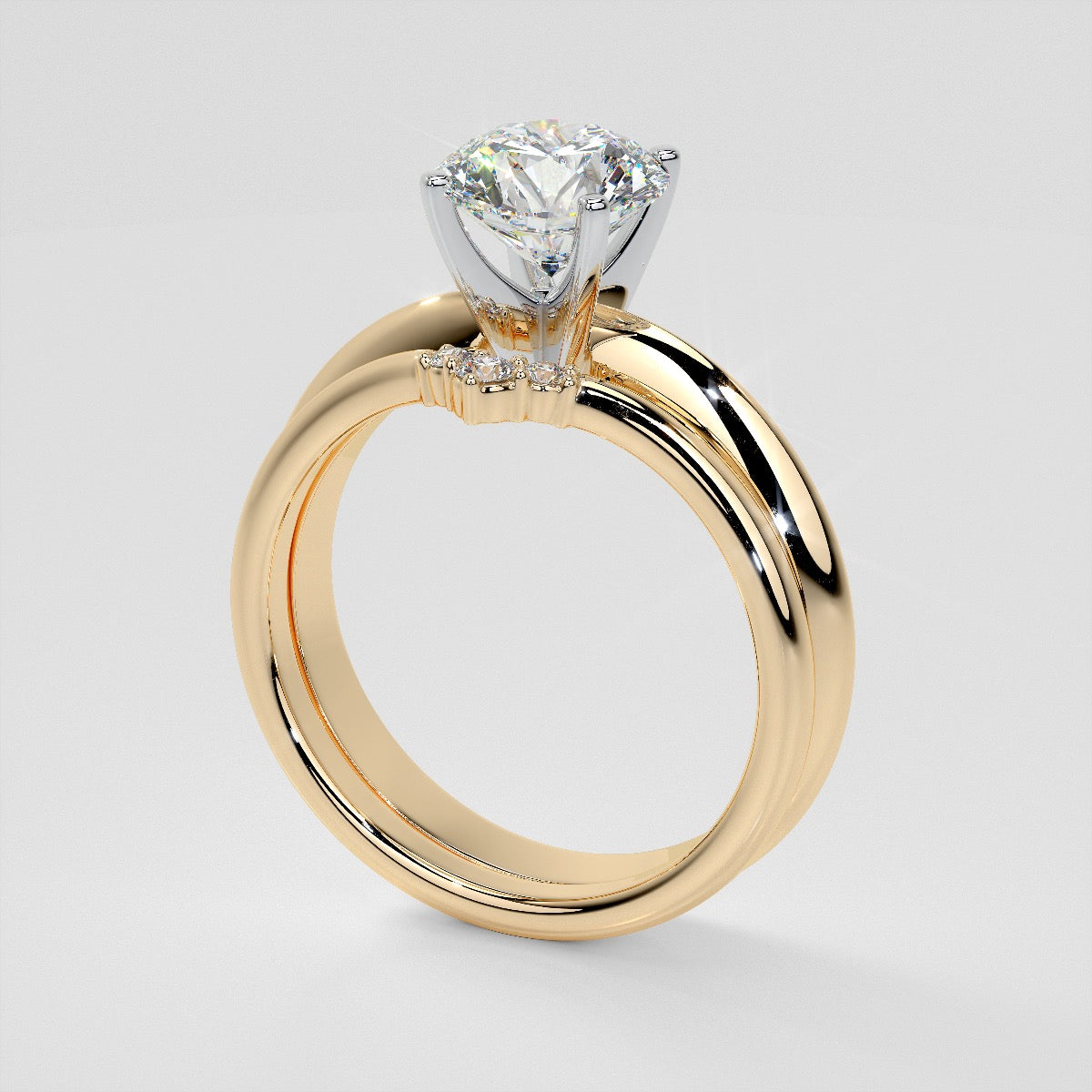 Small Arch Lab Grown Diamond Band .06 CTW