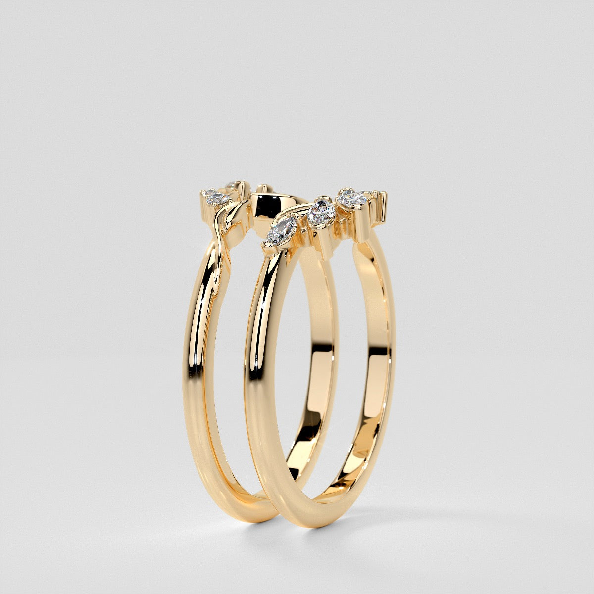 1/6 CTW Lab Grown Diamond Floral Contour Band